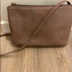 Faux leather cross body bag
